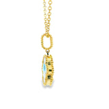 Evil eye Hamsa Mother of Pearl 10K Gold