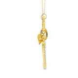 Chaîne Cœur Malachite Or 14K