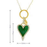 Chaîne Cœur Malachite Or 14K