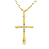 Petite chaîne croix en or 18 carats