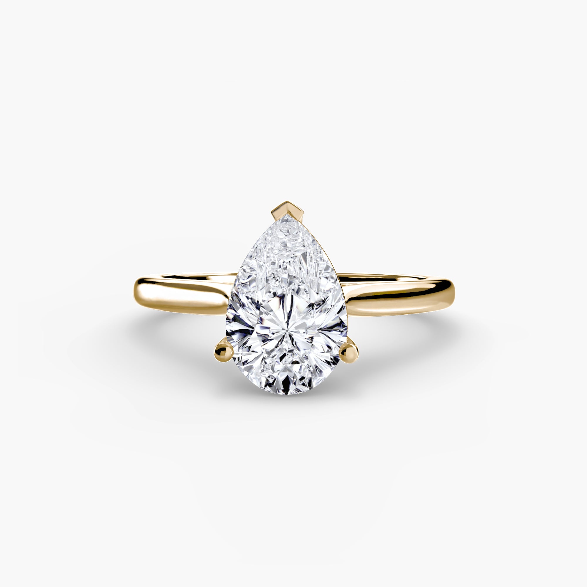 Cathedral Diamond Solitaire Engagement Ring - 14K Choose the cut