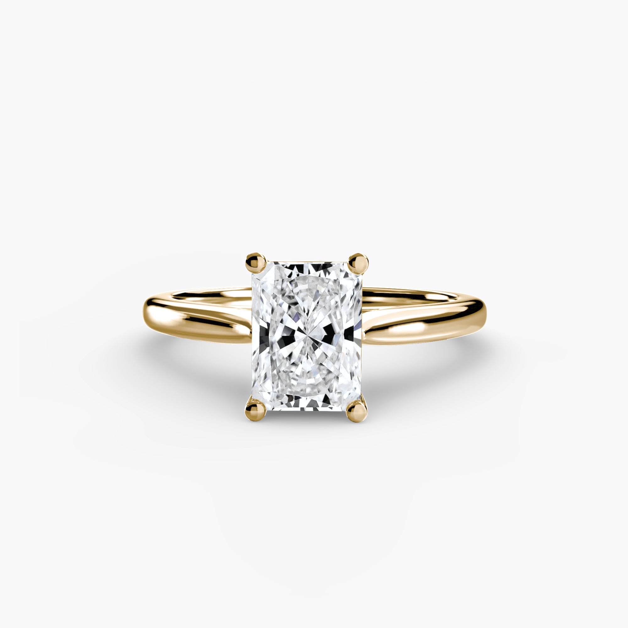 Cathedral Diamond Solitaire Engagement Ring - 14K Choose the cut
