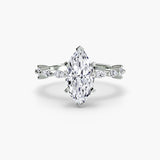 Solitaire with Eternity Pavé