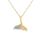 Dolphin Tail Pendant 10K Gold
