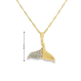 Dolphin Tail Pendant 10K Gold