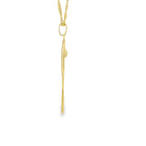 Tennis Racket Pendant 10K Gold -