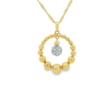 Multiple Bead Pendant 10K Gold