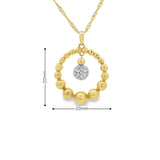 Multiple Bead Pendant 10K Gold