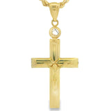 Jesus Cross Pendant 10K Gold -Mathias