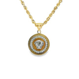 Medusa Two-Tone Pendant 10K Gold -Unisex06