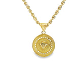 Medusa Two-Tone Pendant 10K Gold -Unisex06