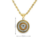 Medusa Two-Tone Pendant 10K Gold -Unisex06
