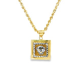 Medusa Two-Tone Pendant 10K Gold -Unisex10