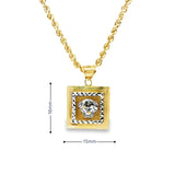 Medusa Two-Tone Pendant 10K Gold -Unisex10