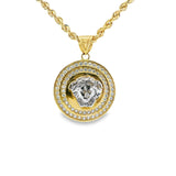 Medusa Two-Tone Pendant 10K Gold -Unisex12