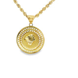 Medusa Two-Tone Pendant 10K Gold -Unisex12