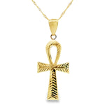 Cross Ankh Pendant 10K Gold - Unisex 14