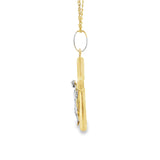 Jesus Cross Two-Tone Pendant 10K Gold - Batran