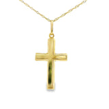 Jesus Cross Two-Tone Pendant 10K Gold - Batran