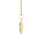 Pendentif cœur bicolore en or 10 carats taillé