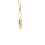 Pendentif cœur bicolore en or 10 carats taillé