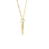 Pendentif cœur bicolore en or 10 carats - Halfa