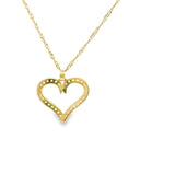Pendentif cœur bicolore en or 10 carats - Halfa