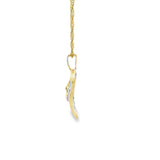 Pendentif cœur en or 10 carats et diamants - Maman