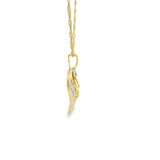 Pendentif cœur en or 10 carats et diamants - Maman