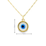 Evil eye Shape Pendant 10K Gold -Nicusor