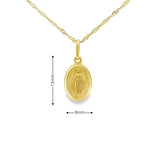 Religious Virgin Mary Pendant 10K Gold