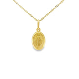 Religious Virgin Mary Pendant 10K Gold