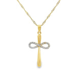Infinity Cross Pendant 10K Gold