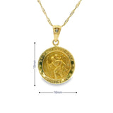 Religious Saint Christopher Pendant 10K Gold