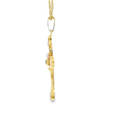 Cross Pendant 14K Gold Diamonds-Ortho