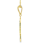 Hamsa Pendant 10K Gold-Albastrul
