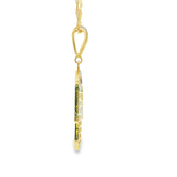Hamsa Pendant 10K Gold-Albastrul