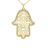 Hamsa Pendant 10K Gold-Plata