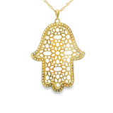 Hamsa Pendant 10K Gold-Plata