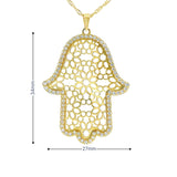 Hamsa Pendant 10K Gold-Plata