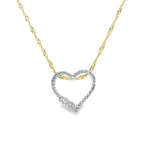Heart Pendant 14K White Gold Diamonds