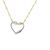 Heart Pendant 14K White Gold Diamonds
