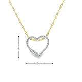 Heart Pendant 14K White Gold Diamonds