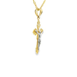 Jesus Cross Pendant 10K Gold-Mihai