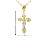 Jesus Cross Pendant 10K Gold-Mihai