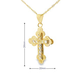 Cross Pendant 10K Gold-Pietre