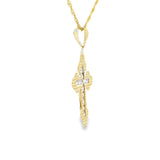 Cross Pendant 10K Gold-Pietre