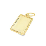 Square Big Medallion Pendant 10K Gold