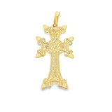 Armenian Cross Pendant 10K Solid Gold