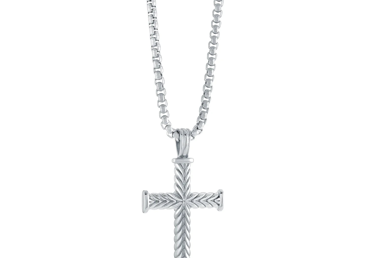 CHEVRON CROSS PENDANT